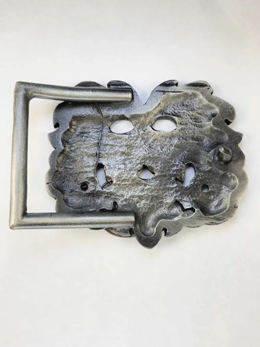 Pewter Oak King Green Man Belt Buckle - Vintage Wiccan Pagan Celtic Style